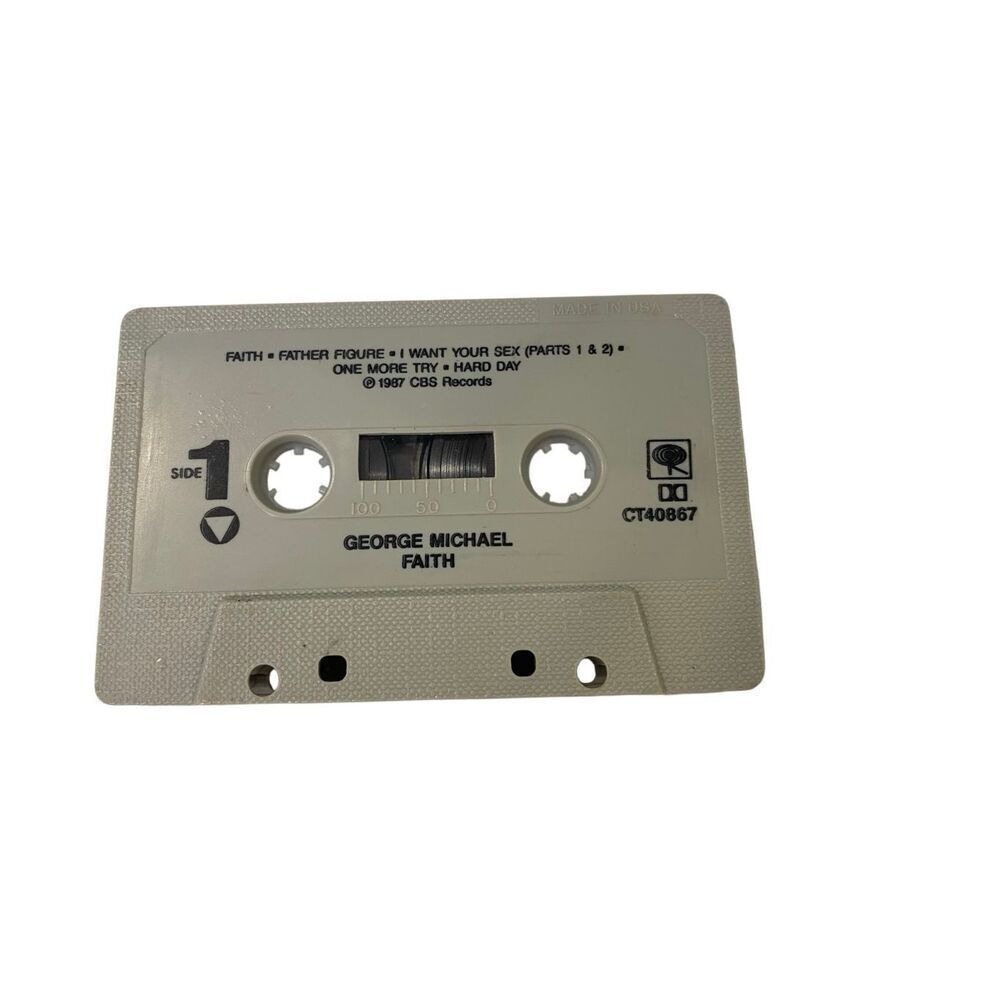 George Michael Faith Cassette Tape 1987 CBS CT40867 Vintage Album Music Audio
